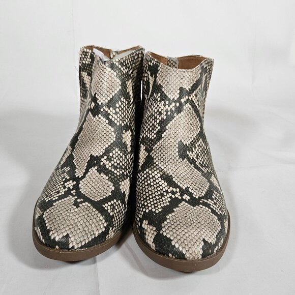Universal Thread Gray/Emma Snakeskin Print Booties Women's Size 8.5 - Picture 5 of 9